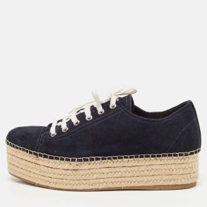 Miu Miu Navy Blue Suede Espadrille Platform Espadrille Sneakers Size 39, Athletic Shoes & Sneakers - Luxury Closet catalog