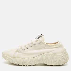 Miu Miu White Canvas and Rubber Low Top Sneakers Size 38, Athletic Shoes & Sneakers - Luxury Closet catalog