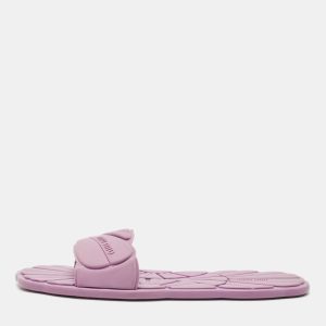 Miu Miu Purple Rubber Flat Slides Size 36, Sandals - Luxury Closet catalog