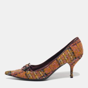 Miu Miu Multicolor Wool Embellished Pointed Toe Pumps Size 40, Pumps - Luxury Closet catalog