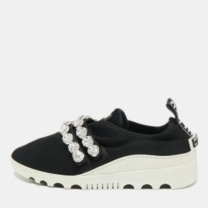 Miu Miu Black Knit Fabric Crystal Embellished Slip On Sneakers Size 41, Athletic Shoes & Sneakers - Luxury Closet catalog