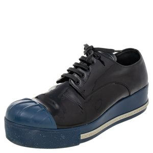Miu Miu Black/Blue Patent Leather Rubber Cap Toe Platform Sneakers Size 39, Athletic Shoes & Sneakers - Luxury Closet catalog