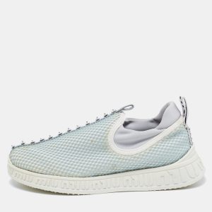 Miu Miu Sea Green/Grey Mesh and Neoprene Crystal Embellished Slip-On Sneakers Size 37, Athletic Shoes & Sneakers - Luxury Closet catalog