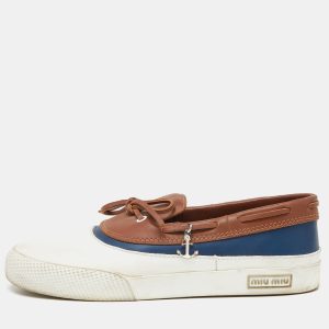 Miu Miu Tri Color Leather Slip On Sneakers Size 39.5, Athletic Shoes & Sneakers - Luxury Closet catalog