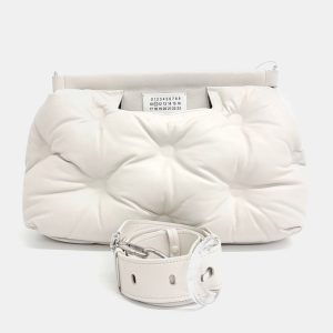 MM6 Maison Margiela White Leather Glam Slamback Medium, Handbags - Luxury Closet catalog