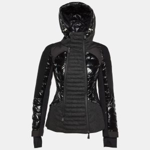 Moncler Grenoble Black Wool & Polyamide Paneled Quilted Hooded Jacket S, Coats & Jackets - Luxury Closet catalog