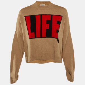 Moncler Brown Wool & Cashmere Jumper S, Sweaters & Cardigans - Luxury Closet catalog