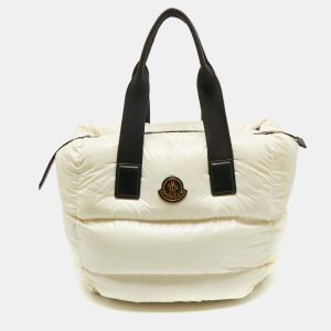 Moncler White Nylon Water-Repellent Caradoc Tote, Tote Handbags - Luxury Closet catalog