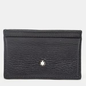 Montblanc Black Leather Meisterstuck Card Holder, Wallets & Money Clips - Luxury Closet catalog