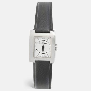Montblanc White Stainless Steel Leather Profile 7047 Women's Wristwatch 23 mm, Watches - Luxury Closet catalog