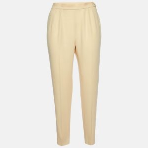 Moschino Couture Light Beige Wool & Silk Tapered Trousers M, Clothing - Luxury Closet catalog