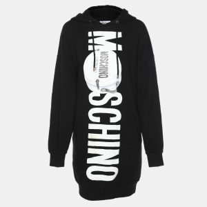 Moschino Couture Black Cotton Logo Printed Sweatshirt S, Sweaters & Cardigans - Luxury Closet catalog