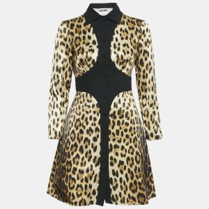 Moschino Couture Brown Leopard Print Cotton Blend Shirt Dress S, Dresses - Luxury Closet catalog