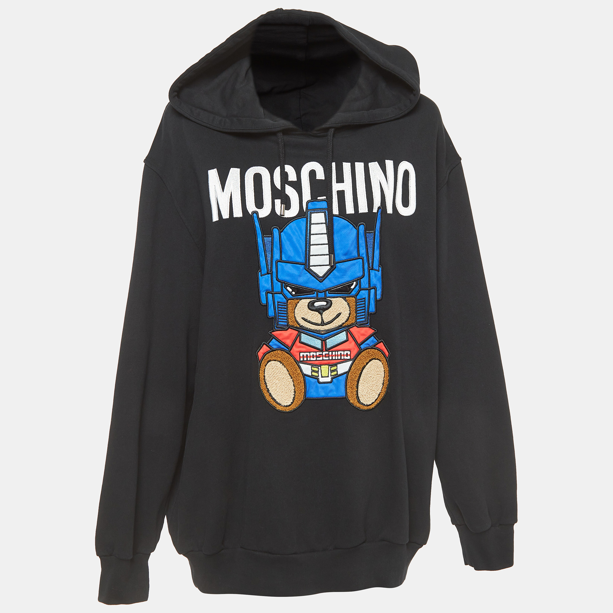 Moschino Couture Black Transformer Teddy Cotton Hoodie M, Sweaters & Cardigans - Luxury Closet catalog