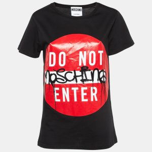 Moschino Couture Do Not Enter Print Cotton T-Shirt XS, Shirts & Tops - Luxury Closet catalog