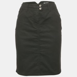 Moschino Jeans Black Cotton Logo Stud Detail Mini Skirt M, Skirts - Luxury Closet catalog