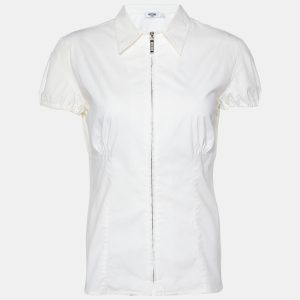 Moschino Jeans White Cotton Top & Checked Skirt Set M, Suits - Luxury Closet catalog
