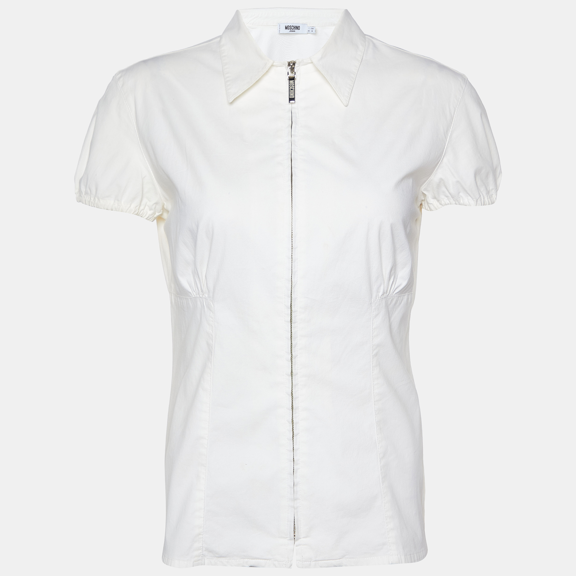 Moschino Jeans White Cotton Top & Checked Skirt Set M, Suits - Luxury Closet catalog