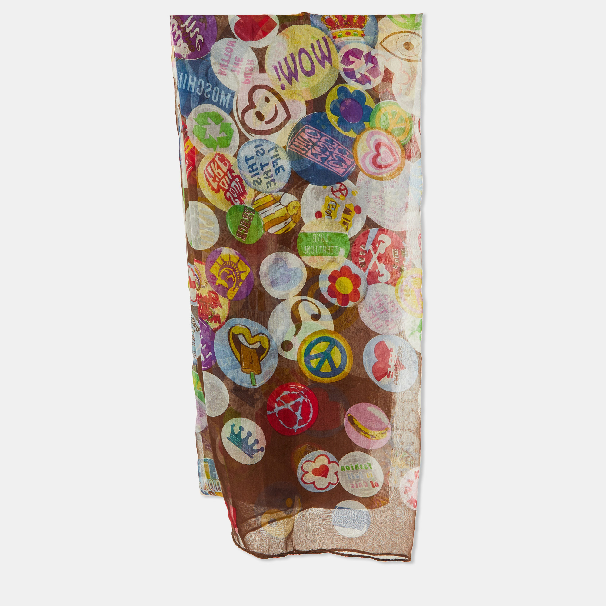 Moschino Larioseta Multicolor Printed Silk Scarf, Scarves & Shawls - Luxury Closet catalog