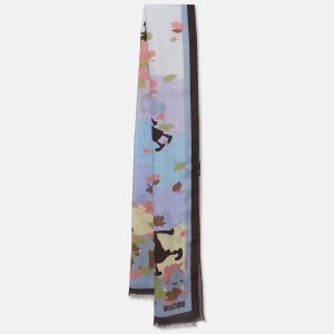 Moschino Larioseta X Popeye Blue Printed Wool Scarf, Scarves & Shawls - Luxury Closet catalog
