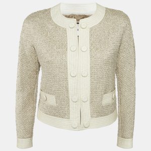 Moschino Beige Metallic Tweed Jacket M, Coats & Jackets - Luxury Closet catalog