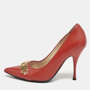 Moschino Red Leather Pointed Toe Pumps Size 37, Pumps - Luxury Closet catalog
