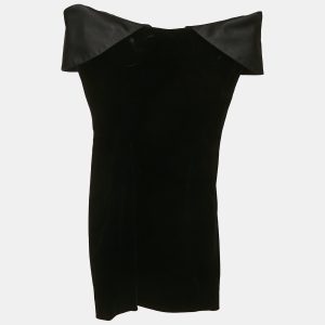 Mugler Black Velvet & Satin Strapless Mini Dress XXS, Dresses - Luxury Closet catalog
