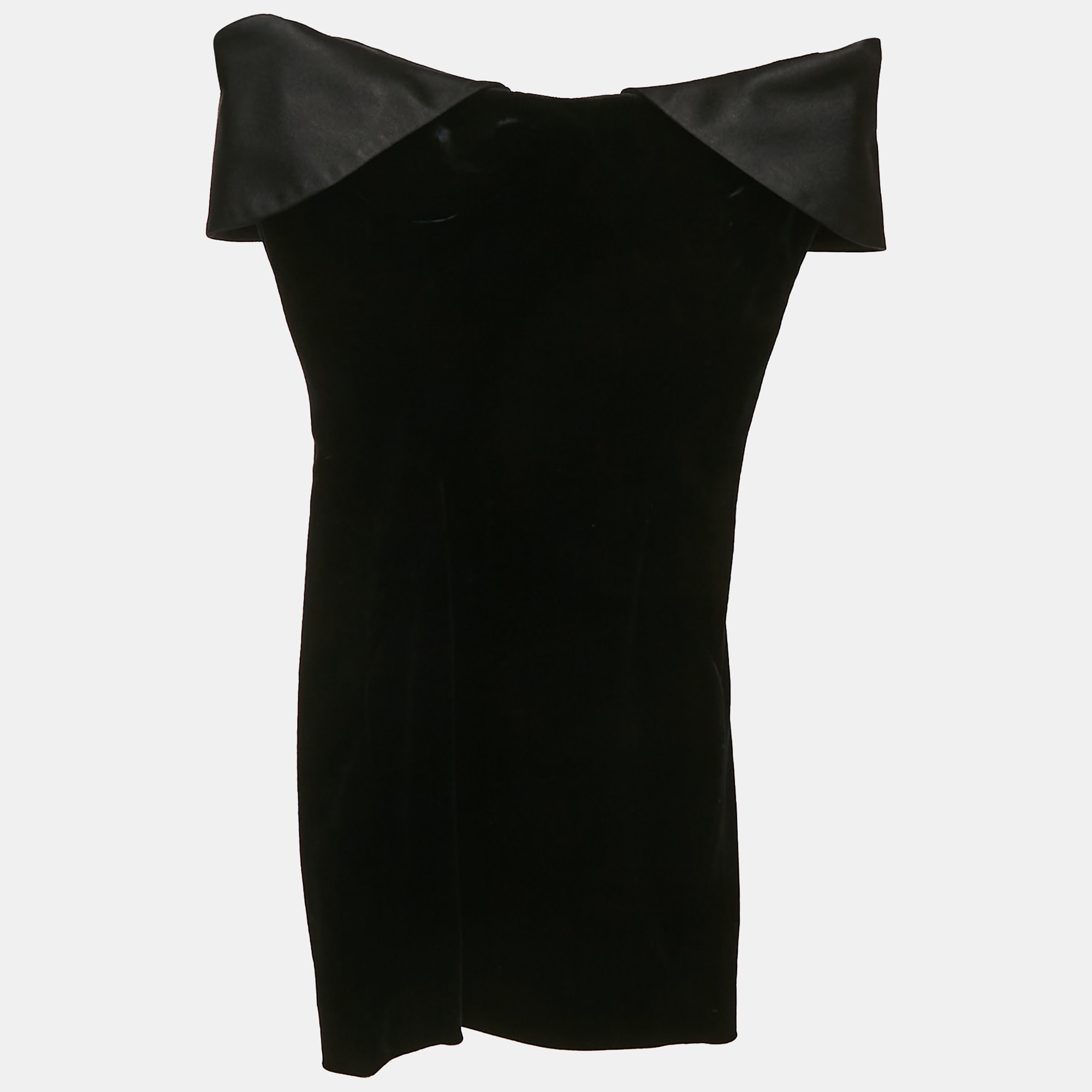 Mugler Black Velvet & Satin Strapless Mini Dress XXS, Dresses - Luxury Closet catalog