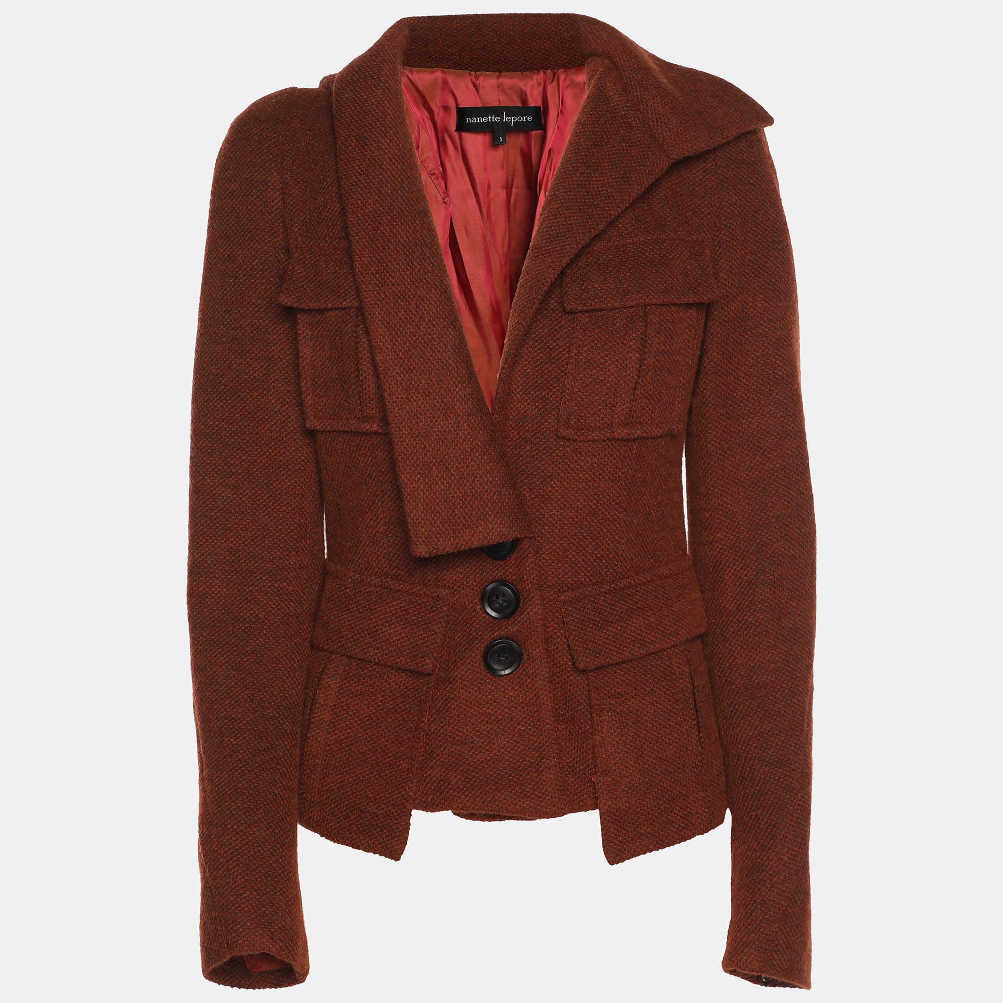 Nanette Lepore Cinnabar Tweed Removable Hoodie Blazer S, Coats & Jackets - Luxury Closet catalog