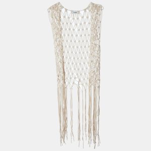 Nanushka Beige Macrame Cover Up Jacket S, Coats & Jackets - Luxury Closet catalog