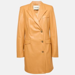 Nanushka Brown Faux Leather Double Breasted Coat S, Coats & Jackets - Luxury Closet catalog