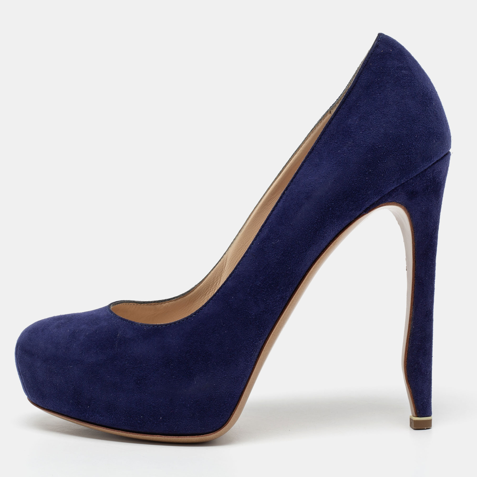 Nicholas Kirkwood Blue Suede Platform Pumps Size 36.5, Pumps - Luxury Closet catalog