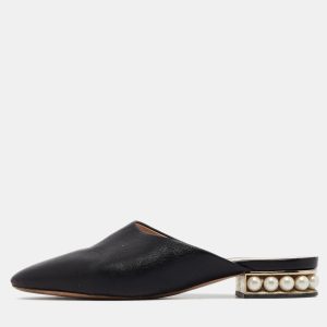 Nicholas Kirkwood Black Leather Casati Flat Mules Size 36, Flats - Luxury Closet catalog