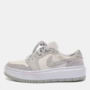 Air Jordans Grey/White Suede Elevate Air Jordan 1 Low Top Sneakers Size 40.5, Athletic Shoes & Sneakers - Luxury Closet catalog