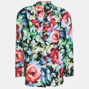 Norma Kamali Multicolor Floral Printed Jersey Blazer L, Coats & Jackets - Luxury Closet catalog