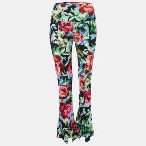 Norma Kamali Multicolor Floral Printed Jersey Bell Bottom Pants M, Clothing - Luxury Closet catalog