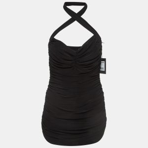 Norma Kamali Black Gathered Jersey Slinky Marissa Strapless Swimsuit XL, Clothing - Luxury Closet catalog