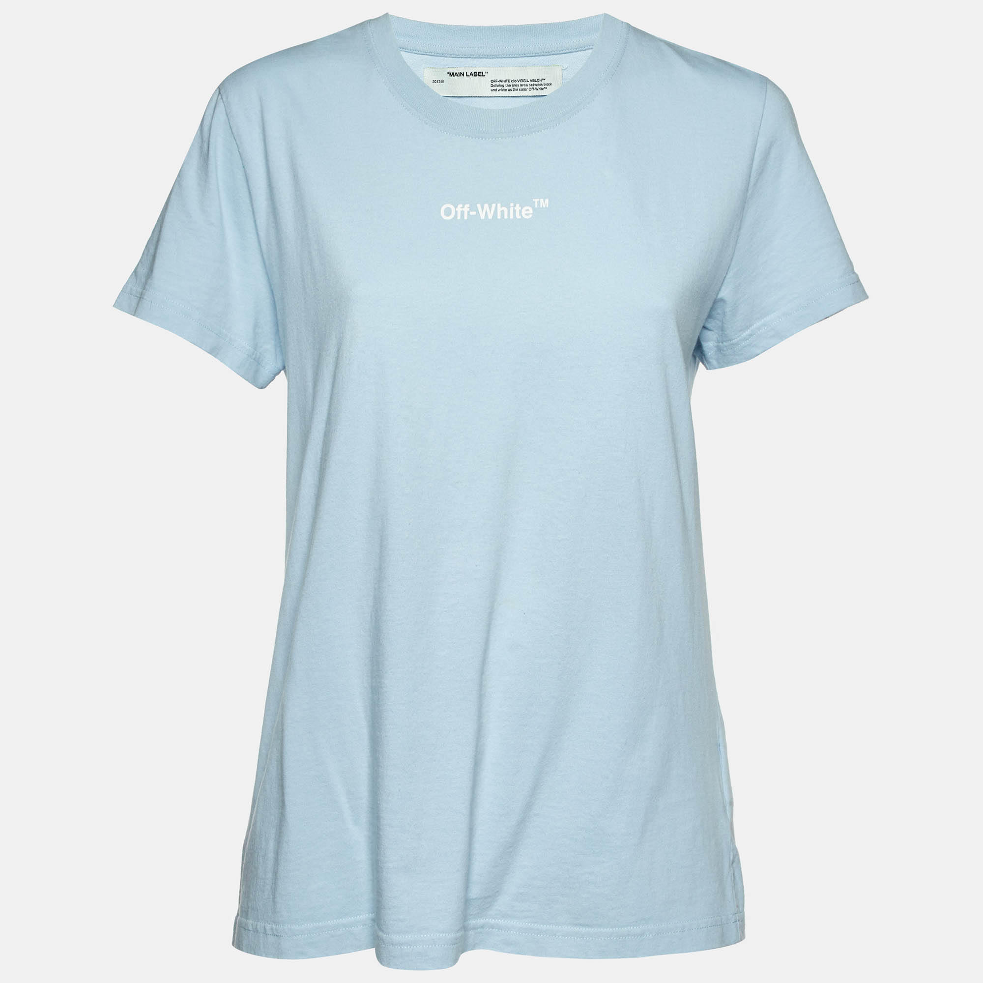 Off-White Blue Printed Jersey Crewneck T-Shirt M, Shirts & Tops - Luxury Closet catalog