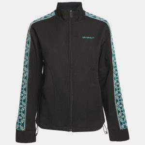 Off-White Black Glitter OW Band Trim Jersey Track Jacket S, Coats & Jackets - Luxury Closet catalog