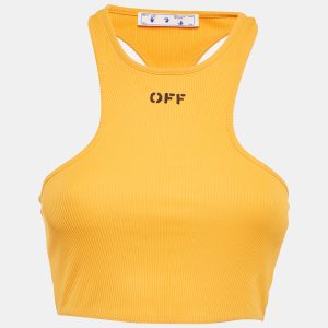 Off-White Orange Basic Lux Rowing Crop Tank Top S, Shirts & Tops - Luxury Closet catalog