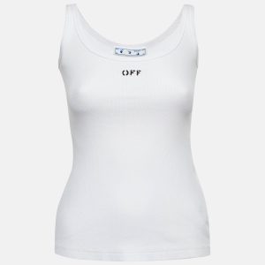 Off-White White Off Print Cotton Tank Top S, Shirts & Tops - Luxury Closet catalog