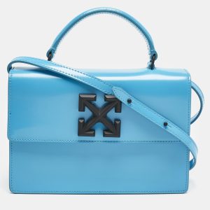 Off-White Blue Patent Leather 1.4 Jitney Top Handle Bag, Satchels - Luxury Closet catalog