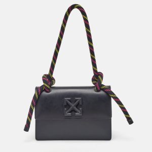 Off-White Black Leather 1.4 Gummy Jitney Top Handle Bag, Satchels - Luxury Closet catalog