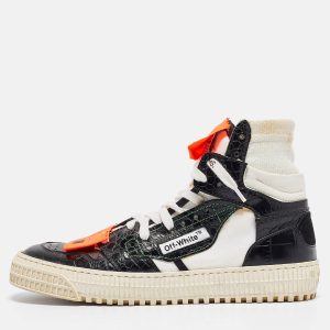 Off-White Black/White Croc Embossed and Canvas Off Court 3.0 High Top Sneakers Size 38, Athletic Shoes & Sneakers - Luxury Closet catalog