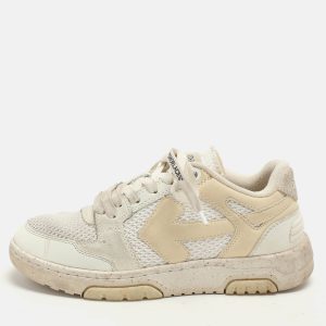 Off-White Cream Leather and Mesh Out Of Office Low Top Sneakers Size 38, Athletic Shoes & Sneakers - Luxury Closet catalog