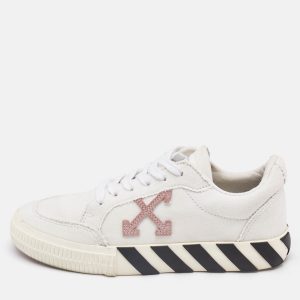 Off-White White/Pink Canvas and Suede Vulcanized Low Top Sneakers Size 37, Athletic Shoes & Sneakers - Luxury Closet catalog