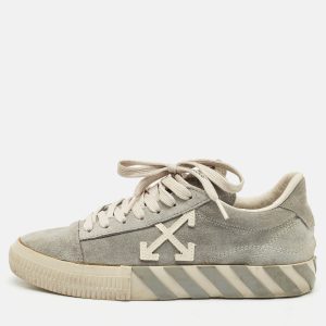 Off-White Grey Suede Vulcanized Low Top Sneakers Size 40, Athletic Shoes & Sneakers - Luxury Closet catalog