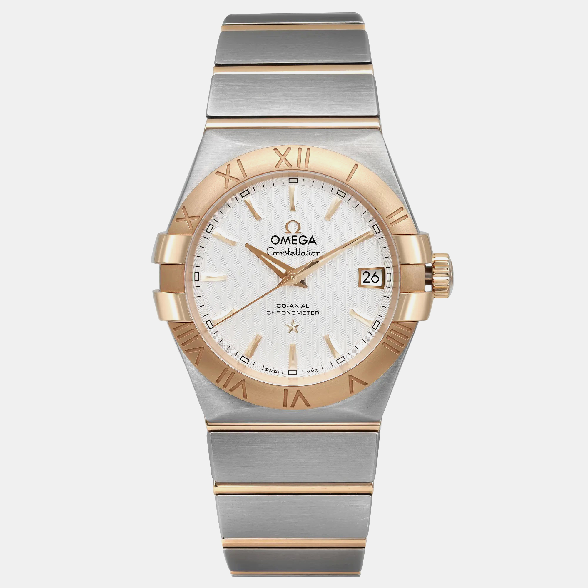 Omega White 18K Gold Stainless Steel Constellation 123.20.35.20.02.006 Automatic Women's Wristwatch 35mm, Watches - Luxury Closet catalog