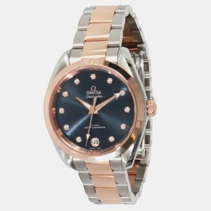 Omega Seamaster Aqua Terra 220.20.34.20.53.001 Automatic Blue 18k Rose Gold Stainless Steel Women's Wristwatch 34 mm, Watches - Luxury Closet catalog
