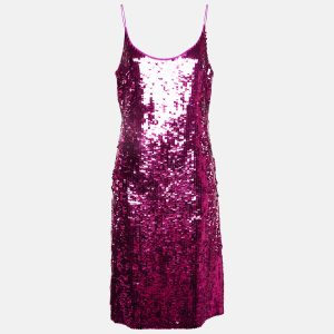 Oscar de la Renta Pink Sequin Strappy Short Dress M, Dresses - Luxury Closet catalog